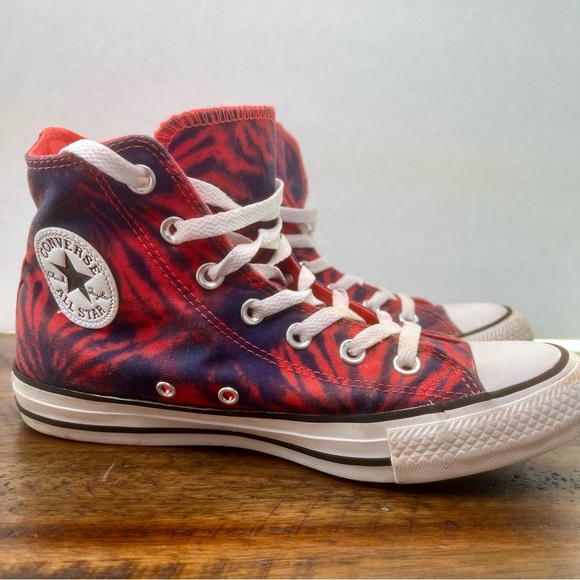 Converse Other - RARE Converse Chuck Taylor All Star High Top Tie Dye Blue Coral Size W8/M6